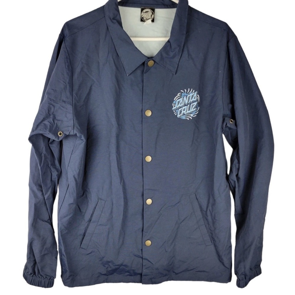 Santa Cruz Coach Windbreaker Jacket CLASSIC NAVY Size XXL